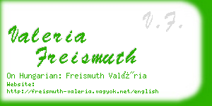valeria freismuth business card